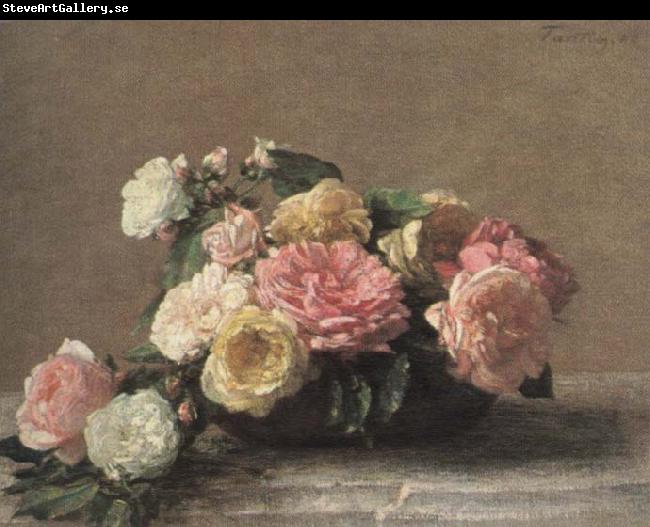 Henri Fantin-Latour roses in a dish